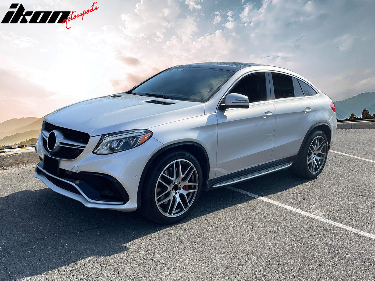 2016-2019 Benz C292 GLE-Class Black Silver Running Board Side Step Bar