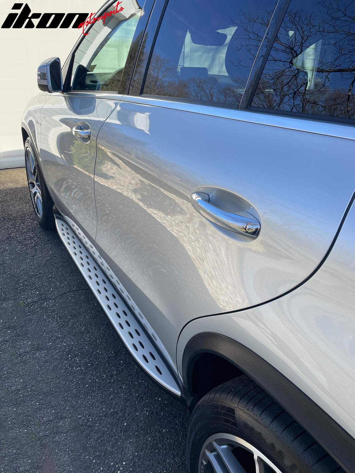 2016-2019 Benz C292 GLE-Class Black Silver Running Board Side Step Bar