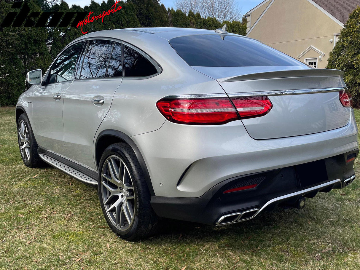 2016-2019 Benz C292 GLE-Class Black Silver Running Board Side Step Bar