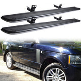 2003-2012 Land Rover Range Rover OE Silver Rubber Black Running Board
