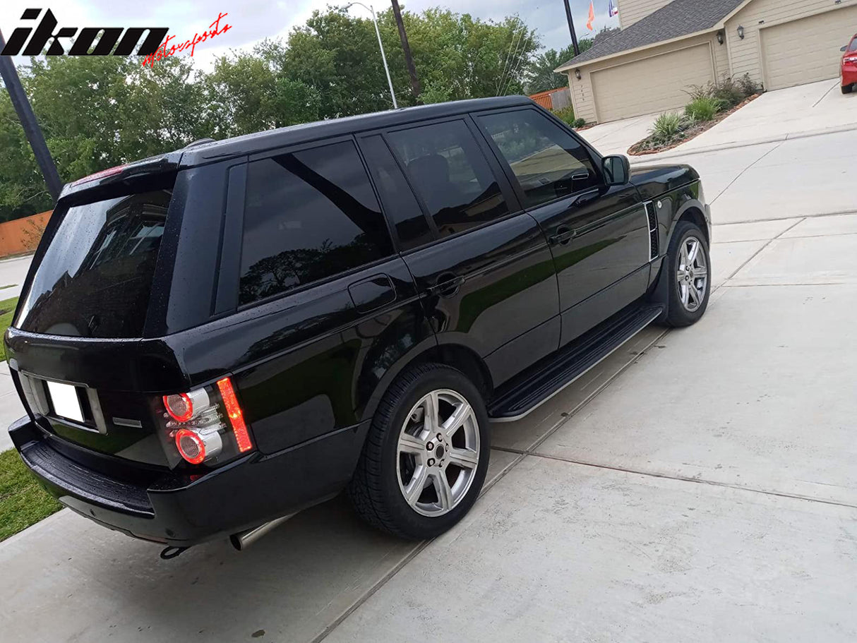 2003-2012 Land Rover Range Rover OE Silver Rubber Black Running Board