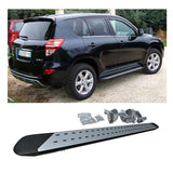 2007-2012 Toyota RAV4 OE Style Black Silver Running Board Aluminum