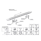 2007-2012 Toyota RAV4 OE Style Black Silver Running Board Aluminum
