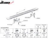 2007-2012 Toyota RAV4 OE Style Black Silver Running Board Aluminum