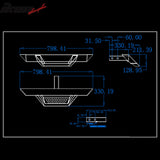 Universal Pick Up Trunk V2 Black Powder Coated Step Bumper Guard Steel