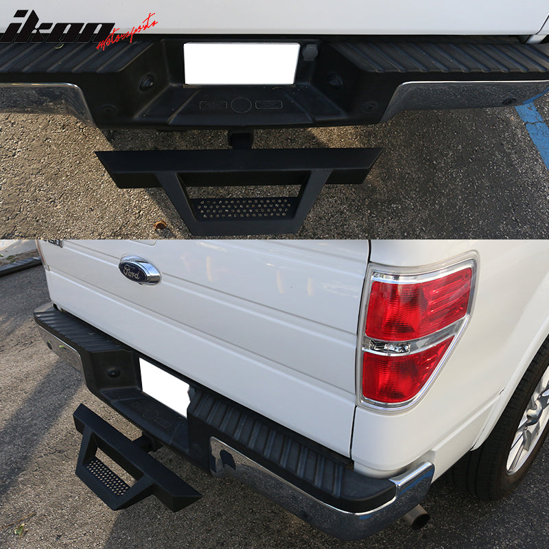 Universal Pick Up Trunk V2 Black Powder Coated Step Bumper Guard Steel