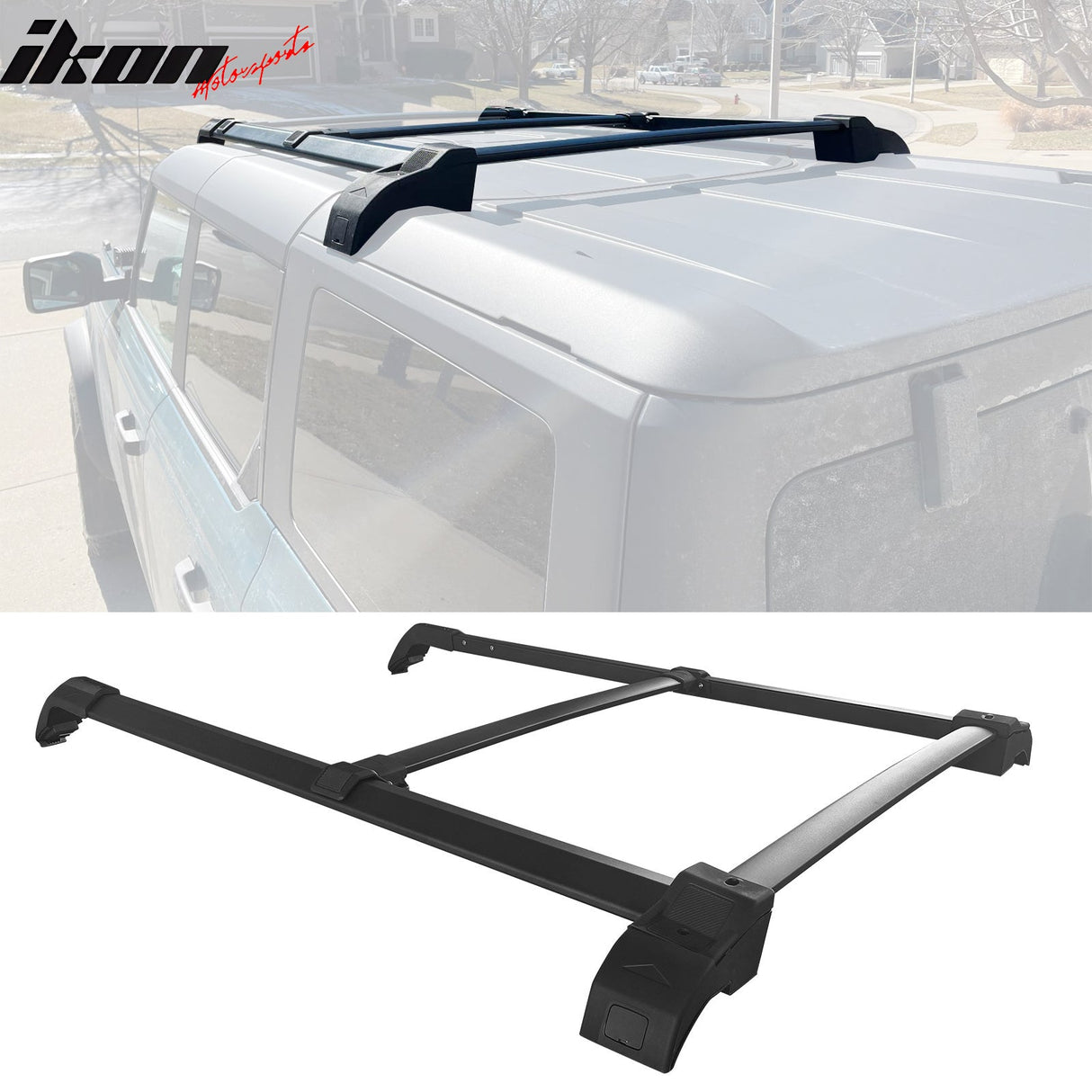 2021-2025 Ford Bronco Top Roof Rack Rail & Cross Bars Aluminum 5PCS