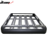 Universal Black Roof Rack Luggage Carrier W/ Cross Bar Aluminum