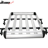 Universal Silver Roof Rack Luggage Carrier W/ Cross Bar Aluminum