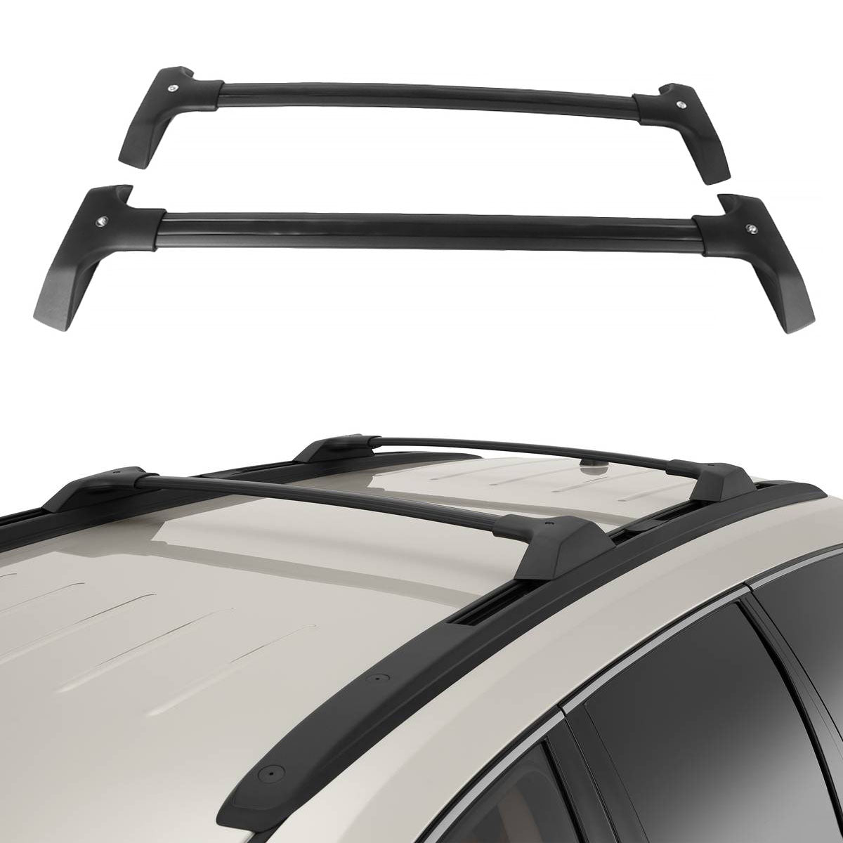 Roof Rack Cross Bar for Chevrolet Traverse 2009-2017 OE Black Aluminum