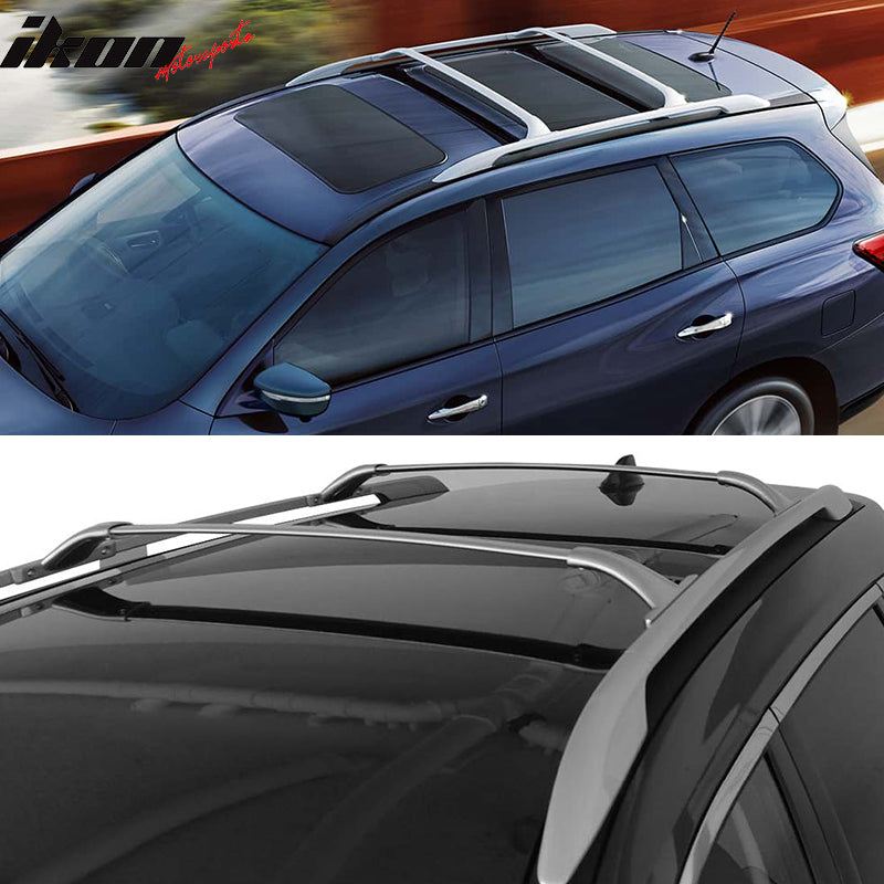 2014-2020 Nissan Rogue OEM Style Silver Roof Rack Cross Bar Aluminum