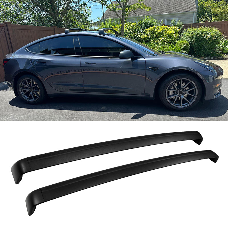 2017-2023 Tesla Model 3 OE Style Top Roof Rack Cross Bars Aluminum ABS