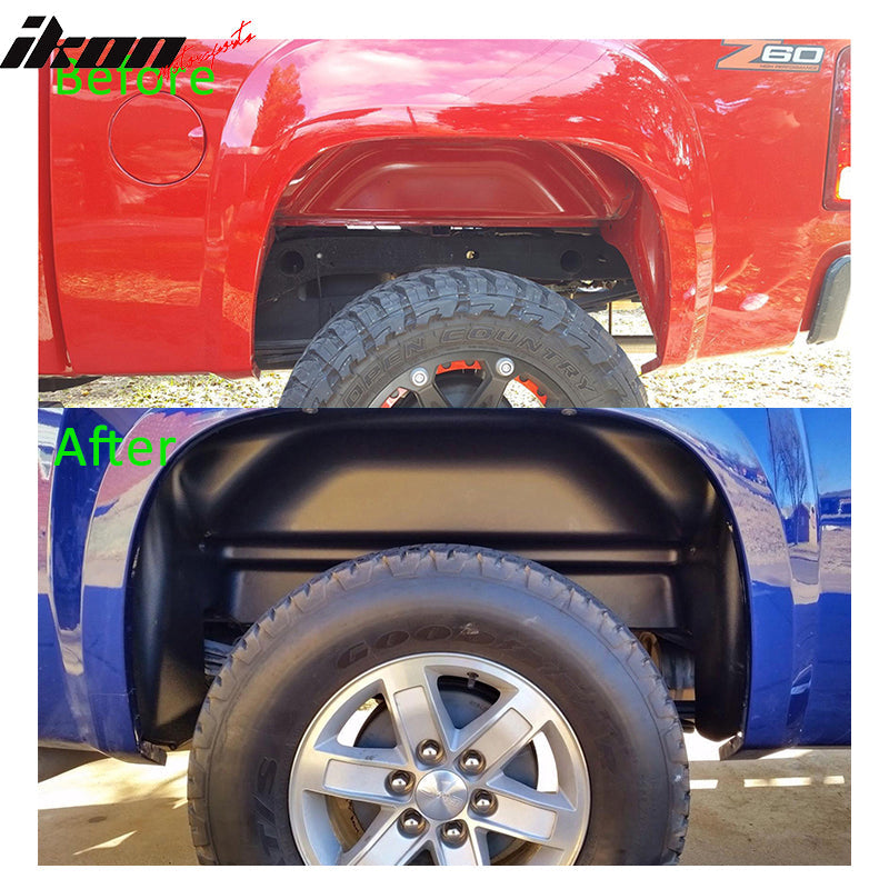 2007-2014 Chevy Silverado OE Black Rear Wheel Guards Fender Liner PP