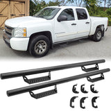 2007-2018 Chevy Silverado Crew Cab BCT Style Black Running Boards