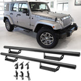 2007-2018 Jeep Wrangler 4Dr BCT Style Black Running Boards Side Steps