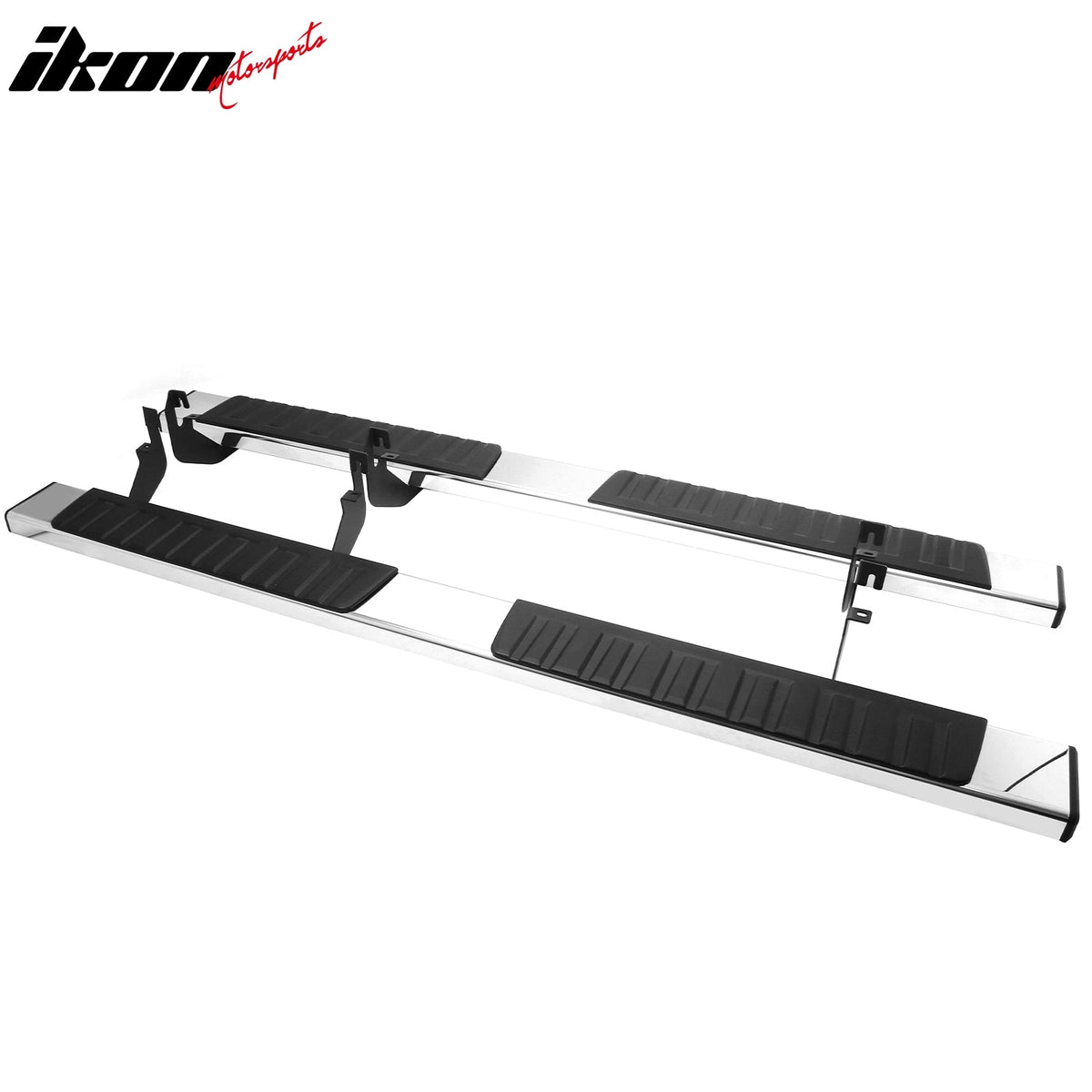2015-2022 Chevy Colorado & GMC Canyon Crew Cab 6" Rectangular Running Boards Side Step Nerf Bars OE Style ABS Step Pad Stainless Steel Black Silver