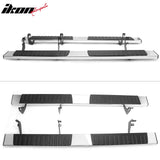2015-2022 Chevy Colorado & GMC Canyon Crew Cab 6" Rectangular Running Boards Side Step Nerf Bars OE Style ABS Step Pad Stainless Steel Black Silver