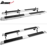 2015-2022 Chevy Colorado & GMC Canyon Crew Cab 6" Rectangular Running Boards Side Step Nerf Bars OE Style ABS Step Pad Stainless Steel Black Silver