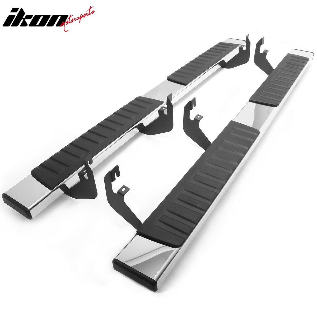 2015-2022 Chevy Colorado & GMC Canyon Crew Cab 6" Rectangular Running Boards Side Step Nerf Bars OE Style ABS Step Pad Stainless Steel Black Silver