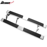2015-2022 Chevy Colorado & GMC Canyon Crew Cab 6" Rectangular Running Boards Side Step Nerf Bars OE Style ABS Step Pad Stainless Steel Black Silver