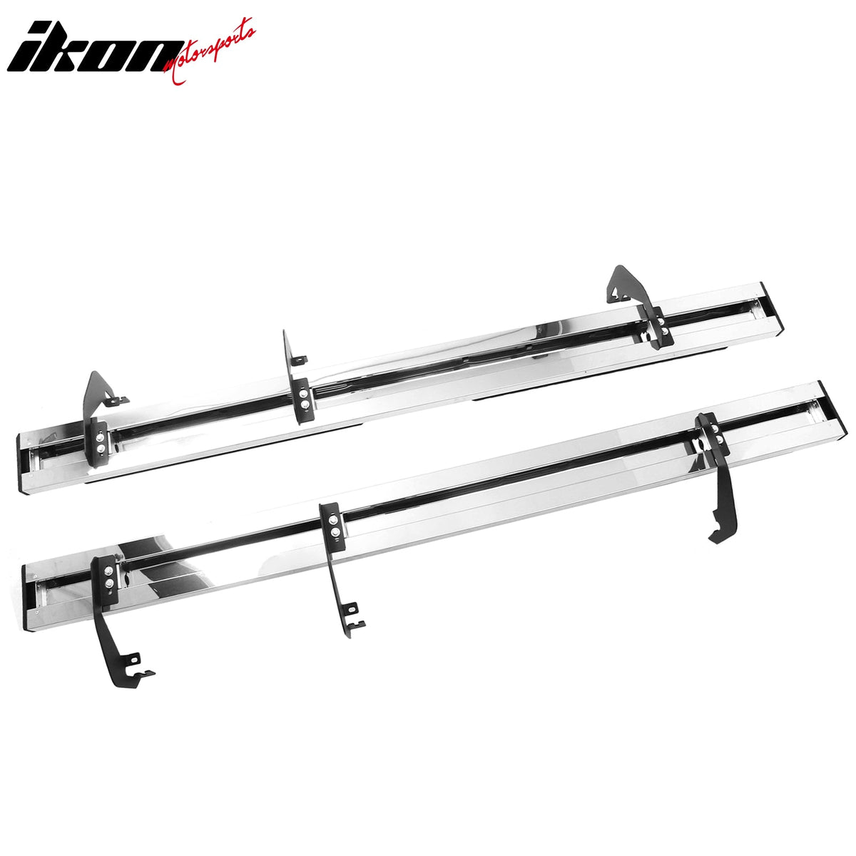 2015-2022 Chevy Colorado & GMC Canyon Crew Cab 6" Rectangular Running Boards Side Step Nerf Bars OE Style ABS Step Pad Stainless Steel Black Silver