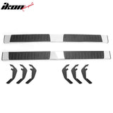 2015-2022 Chevy Colorado & GMC Canyon Crew Cab 6" Rectangular Running Boards Side Step Nerf Bars OE Style ABS Step Pad Stainless Steel Black Silver