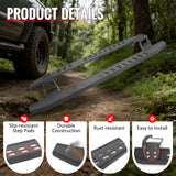 2015-2026 Ford F-150 & 2017-2026 F-250 F-350 F-450 Super Duty SuperCrew Cab 6.3" Rectangular Running Boards Side Step Nerf Bars Raptor Style Steel