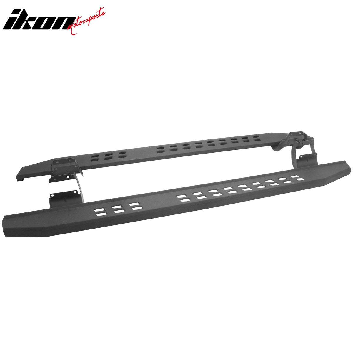 2015-2026 Ford F-150 & 2017-2026 F-250 F-350 F-450 Super Duty SuperCrew Cab 6.3" Rectangular Running Boards Side Step Nerf Bars Raptor Style Steel