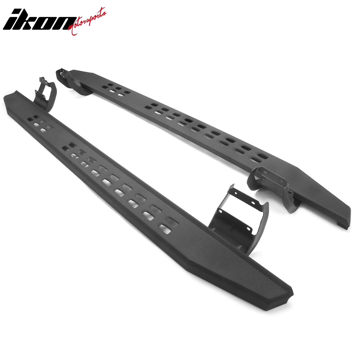2015-2026 Ford F-150 & 2017-2026 F-250 F-350 F-450 Super Duty SuperCrew Cab 6.3" Rectangular Running Boards Side Step Nerf Bars Raptor Style Steel