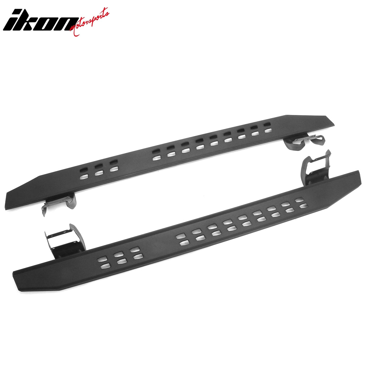 2015-2026 Ford F-150 & 2017-2026 F-250 F-350 F-450 Super Duty SuperCrew Cab 6.3" Rectangular Running Boards Side Step Nerf Bars Raptor Style Steel