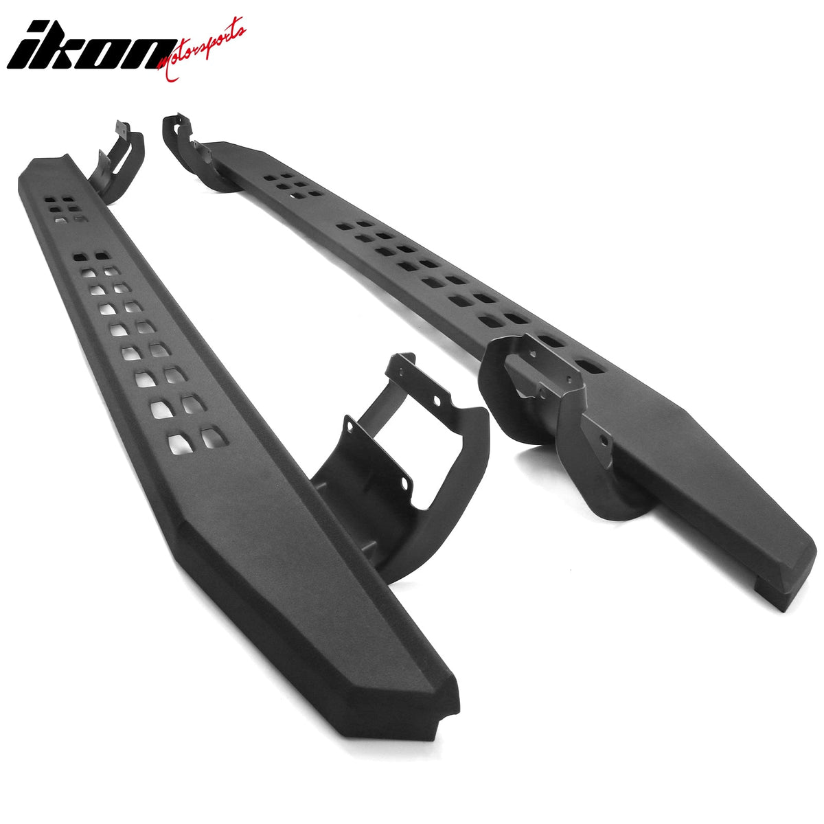 2015-2026 Ford F-150 & 2017-2026 F-250 F-350 F-450 Super Duty SuperCrew Cab 6.3" Rectangular Running Boards Side Step Nerf Bars Raptor Style Steel