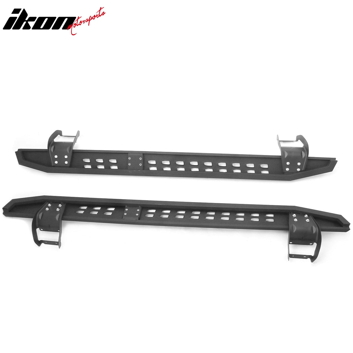 2015-2026 Ford F-150 & 2017-2026 F-250 F-350 F-450 Super Duty SuperCrew Cab 6.3" Rectangular Running Boards Side Step Nerf Bars Raptor Style Steel