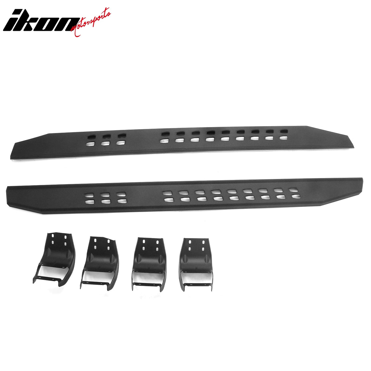 2015-2026 Ford F-150 & 2017-2026 F-250 F-350 F-450 Super Duty SuperCrew Cab 6.3" Rectangular Running Boards Side Step Nerf Bars Raptor Style Steel