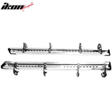 2004-2014 Ford F-150 F150 SuperCrew Cab (Crew Cab) 6" Rectangular Running Boards Side Step Nerf Bars OE Style PP Step Pad Stainless Steel Black Silver