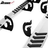 2004-2014 Ford F-150 F150 SuperCrew Cab (Crew Cab) 6" Rectangular Running Boards Side Step Nerf Bars OE Style PP Step Pad Stainless Steel Black Silver