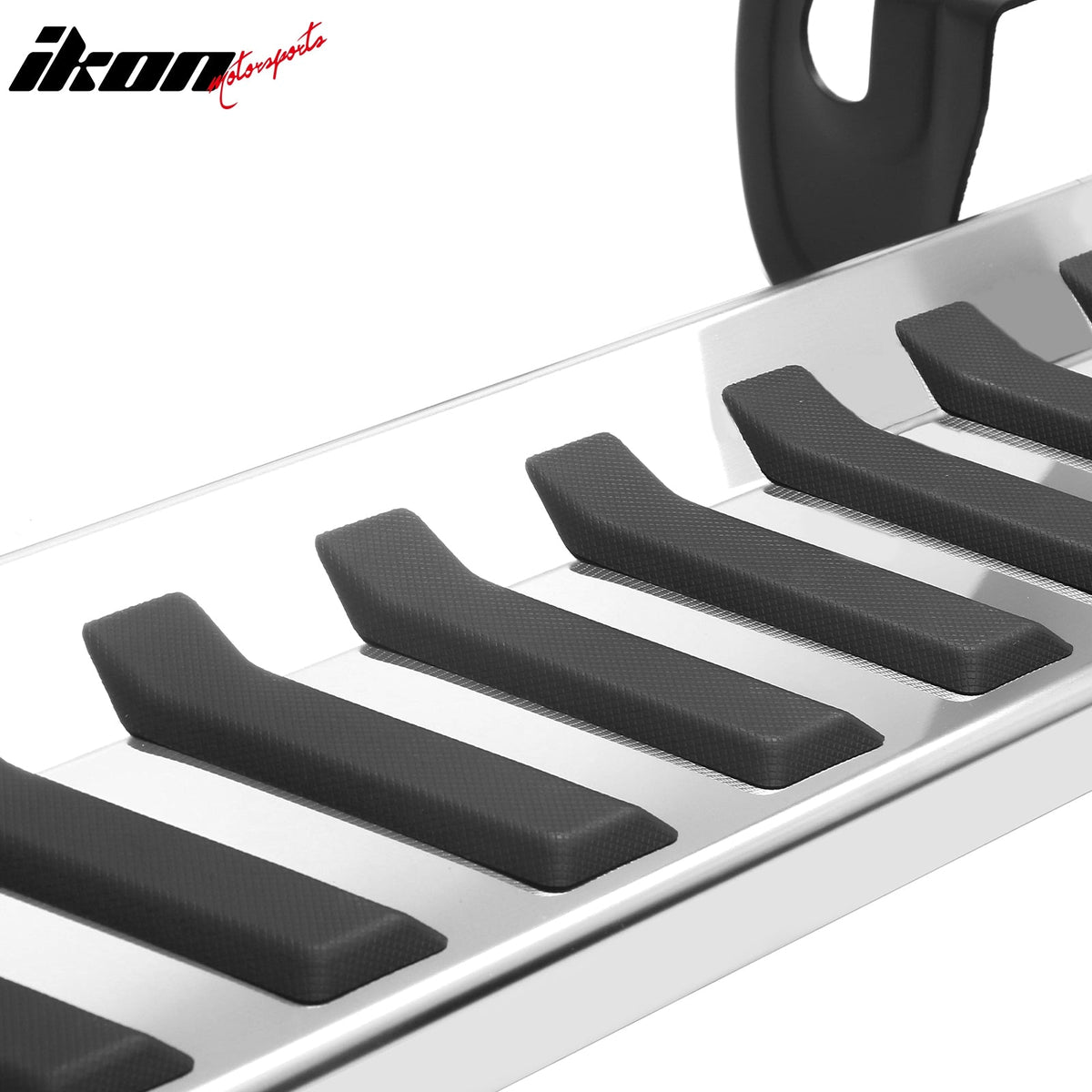 2004-2014 Ford F-150 F150 SuperCrew Cab (Crew Cab) 6" Rectangular Running Boards Side Step Nerf Bars OE Style PP Step Pad Stainless Steel Black Silver