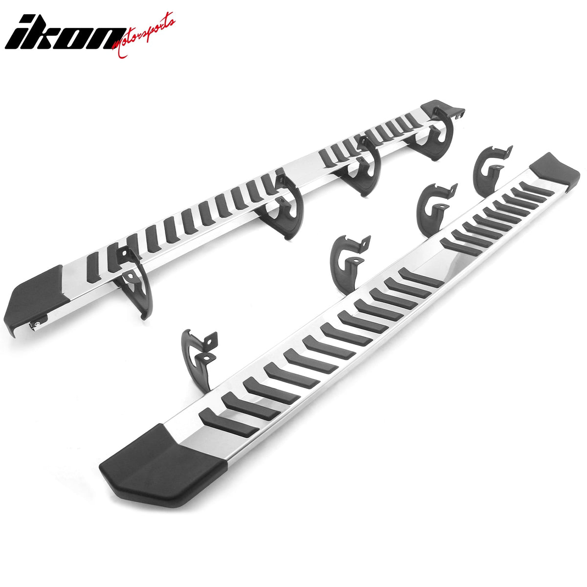 2004-2014 Ford F-150 F150 SuperCab (Extended Cab) 6" Rectangular Running Boards Side Step Nerf Bars OE Style PP Step Pad Stainless Steel Black Silver