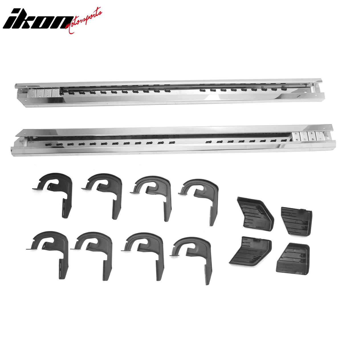 2004-2014 Ford F-150 F150 SuperCab (Extended Cab) 6" Rectangular Running Boards Side Step Nerf Bars OE Style PP Step Pad Stainless Steel Black Silver