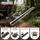 2004-2014 Ford F-150 F150 SuperCrew Cab 6" Rectangular Running Boards Side Step Nerf Bars 2021 F150 OE Style PP Step Pad Stainless Steel Black Silver