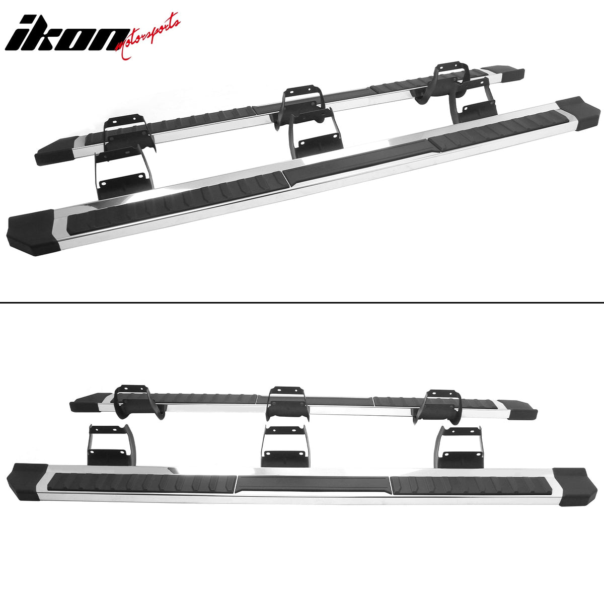 2004-2014 Ford F-150 F150 SuperCrew Cab 6" Rectangular Running Boards Side Step Nerf Bars 2021 F150 OE Style PP Step Pad Stainless Steel Black Silver