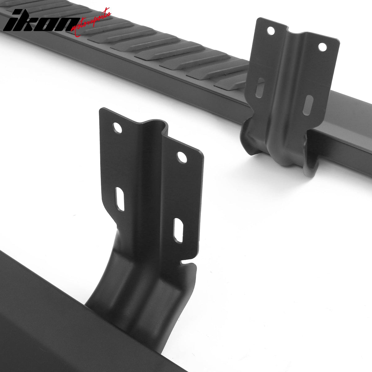 1999-2016 Ford F-250 F-350 F-450 Super Duty SuperCrew Cab 6" Rectangular Running Boards Side Step Nerf Bars OE Style PP Step Pad Aluminum Black