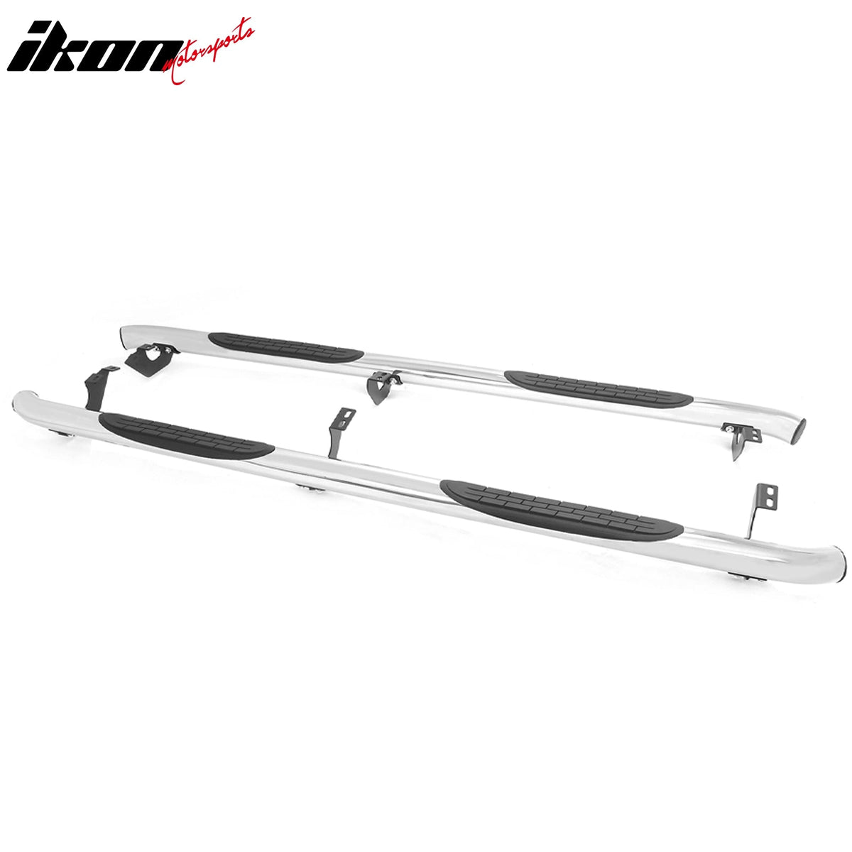 2005-2023 Toyota Tacoma Double/Crew Cab 3" Round Running Boards Side Step Nerf Bars OE Style PP Step Pad Stainless Steel Black Silver