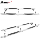 2005-2023 Toyota Tacoma Double/Crew Cab 3" Round Running Boards Side Step Nerf Bars OE Style PP Step Pad Stainless Steel Black Silver