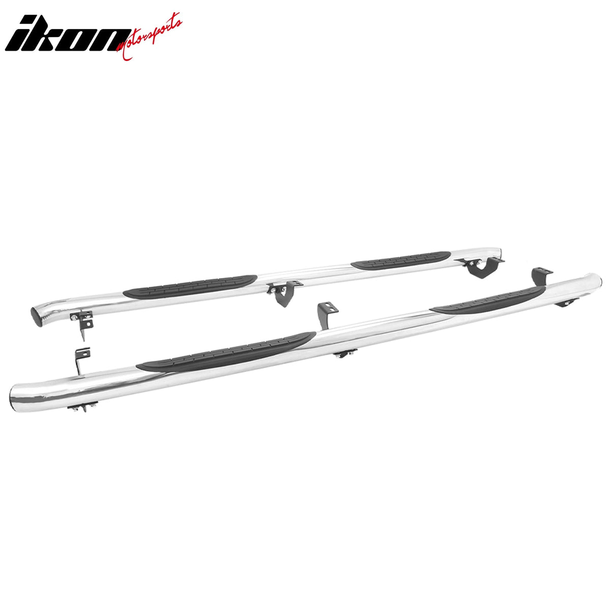 2005-2023 Toyota Tacoma Double/Crew Cab 3" Round Running Boards Side Step Nerf Bars OE Style PP Step Pad Stainless Steel Black Silver