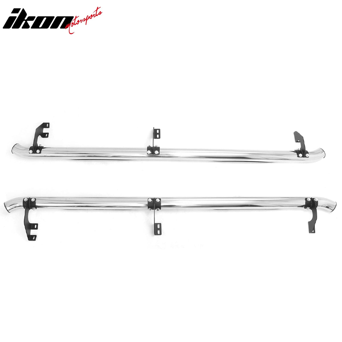 2005-2023 Toyota Tacoma Double/Crew Cab 3" Round Running Boards Side Step Nerf Bars OE Style PP Step Pad Stainless Steel Black Silver