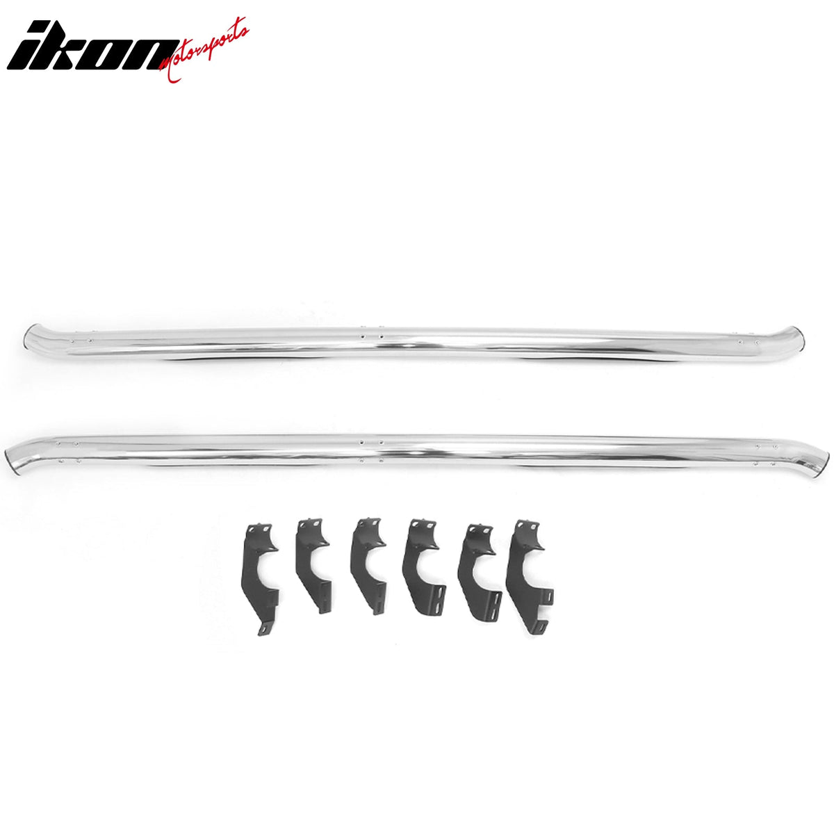 2005-2023 Toyota Tacoma Double/Crew Cab 3" Round Running Boards Side Step Nerf Bars OE Style PP Step Pad Stainless Steel Black Silver