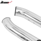 2005-2023 Toyota Tacoma Double/Crew Cab 3" Round Running Boards Side Step Nerf Bars OE Style PP Step Pad Stainless Steel Black Silver