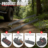 2007-2021 Toyota Tundra CrewMax Cab 5" Oval Running Boards Side Step Nerf Bars OE Style PP Step Pad Aluminum Black