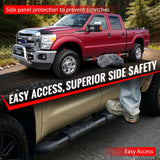 2007-2021 Toyota Tundra CrewMax Cab 5" Oval Running Boards Side Step Nerf Bars OE Style PP Step Pad Aluminum Black