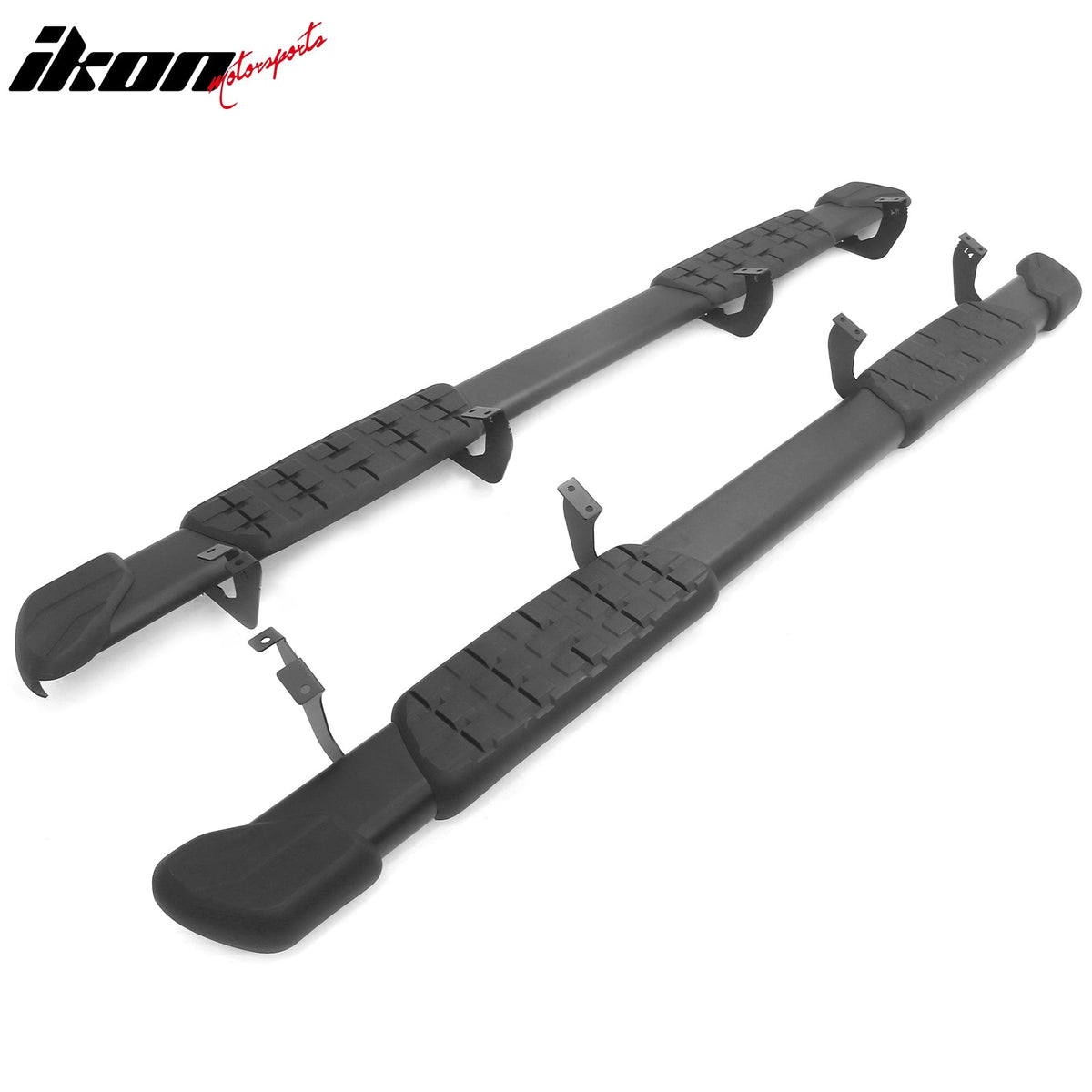 2007-2021 Toyota Tundra CrewMax Cab 5" Oval Running Boards Side Step Nerf Bars OE Style PP Step Pad Aluminum Black